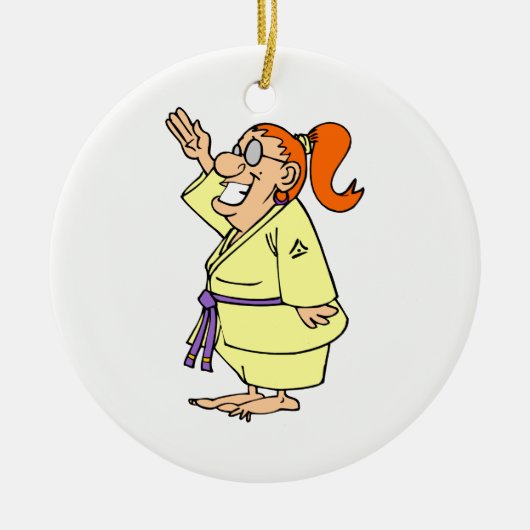 Karate Keramik Ornament (Vorne)