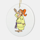 Karate Keramik Ornament (Links)