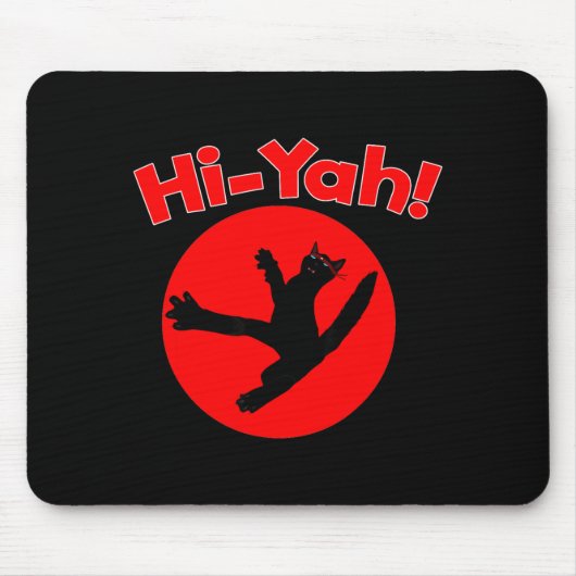 Karate Kiai Ninja Katze Martial Ar Mousepad (Vorne)