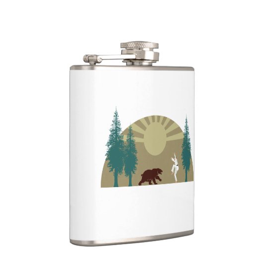 Karate Kick Bear Flachmann (Rechts)