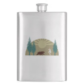 Karate Kick Bear Flachmann (Vorderseite)