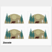 Karate Kick Bear Rechteckiger Aufkleber (Blatt)