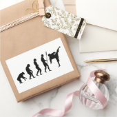 Karate-Kick-Evolution Rechteckiger Aufkleber (Schenken)
