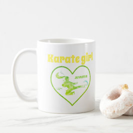 Karate Kick Girl Niedliche moderne Vorlage Kaffeetasse