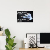 Karate Kick Motivierend Life Zitat Poster (Heimbüro)