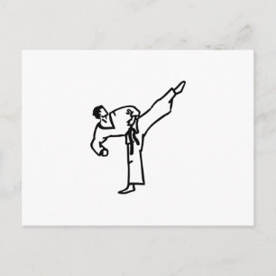 Karate Kick Postkarte