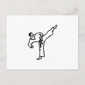 Karate Kick Postkarte (Vorderseite)