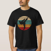 Karate Kick Retro Sun Karate Fighter T-Shirt (Vorderseite)