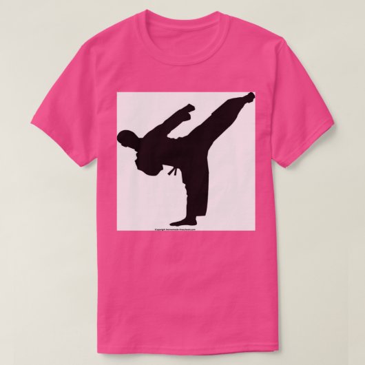Karate Kick Silhouette 1 T-Shirt (Design vorne)