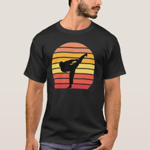 Karate Kick Sonnenuntergang Full shotokan Kontakt T-Shirt