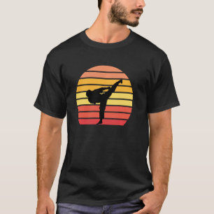 Karate Kick Sonnenuntergang Full shotokan Kontakt T-Shirt