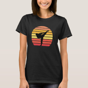 Karate Kick Sonnenuntergang Full shotokan Kontakt  T-Shirt