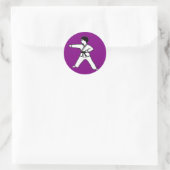Karate Kid 1 lila Aufkleber (Tasche)