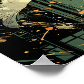 Karate Kid Main Character Comic Style Poster (Ecke)