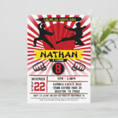 Karate Kid Martial Arts Cobra Kai Einladung (Stehend Vorderseite)