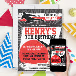 Karate Kid Ninja Martial Arts Geburtstagsparty Einladung<br><div class="desc">Feiern Sie den nächsten Geburtstag Ihres Kindes zum Thema "Karate,  Kampfkunst" mit diesem coolen Ninja-Design. Ob in einem Ninja-Zentrum,  einer Karate-Schule oder einem Fitnessraum für Kampfkunst - dieses Design wird Ihre Gäste begeistern. Entworfen von invitecentral.com</div>