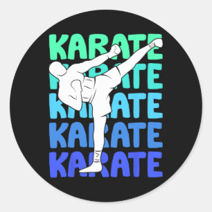 Karate Kids Boys Runder Aufkleber