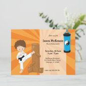 Karate Kids Einladung (Stehend Vorderseite)