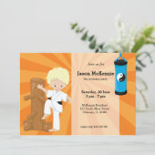 Karate Kids Einladung (Stehend Vorderseite)