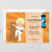 Karate Kids Einladung (Vorne/Hinten)