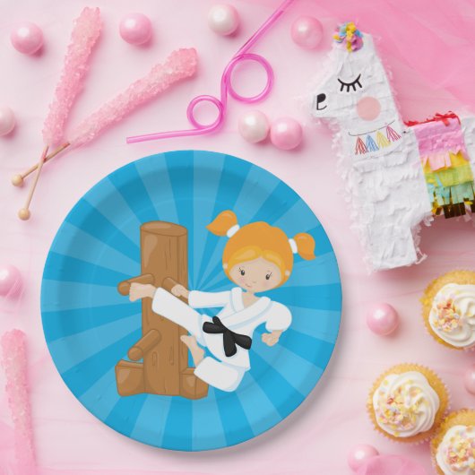 Karate Kids Pappteller (Party)