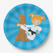 Karate Kids Pappteller (Vorderseite)