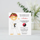 Karate Kids Tournament Einladung (Stehend Vorderseite)