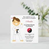 Karate Kids Tournament Einladung (Stehend Vorderseite)