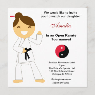 Karate Kids Tournament Einladung