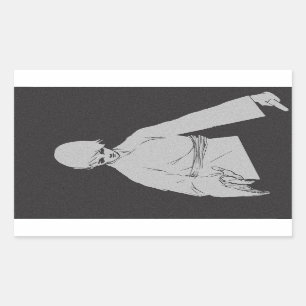 Karate Kind Illustration martial art man boy japan Rechteckiger Aufkleber