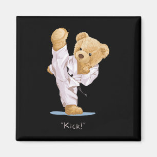 Karate Kinder Bär Taekwondo Jungen Männer T-Shirt Magnet