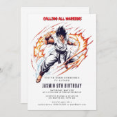 Karate Kindergeburtstag Party Einladung (Vorne/Hinten)