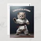 Karate Kitten Postkarte (Vorne/Hinten)