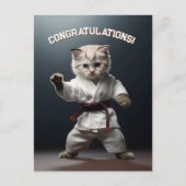 Karate Kitten Postkarte (Vorderseite)