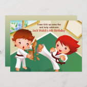 Karate-Knirps-Einladung Einladung (Vorne/Hinten)