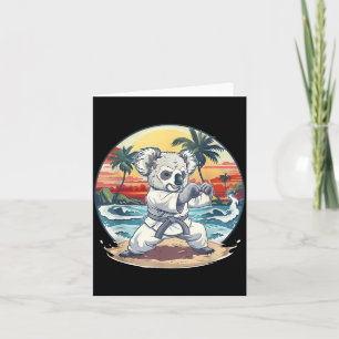 Karate Koala Tier MMA Taekwondo Kampfsport Karte