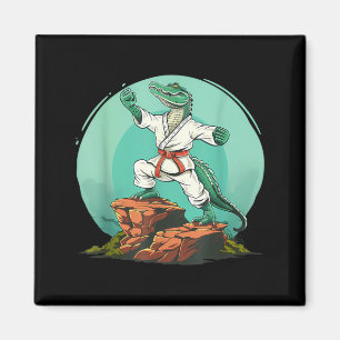 Karate Krokodil Motiv Taekwondo Jiu-Jitsu MMA Magnet