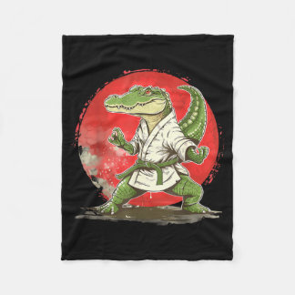 Karate Krokodil Tier MMA Taekwondo Kampfsport Fleecedecke