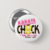Karate-Küken 1 Button (Vorne & Hinten)