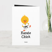 Karate-Küken-Gruß-Karte Karte (Rückseite)