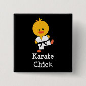 Karate-Küken-Knopf Button (Vorderseite)