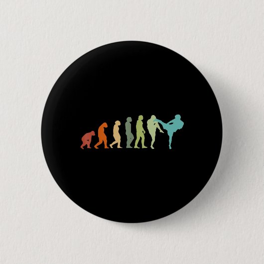 Karate Kung-Fu Evolution Kickboxer Muay Thai MMA Button (Vorderseite)