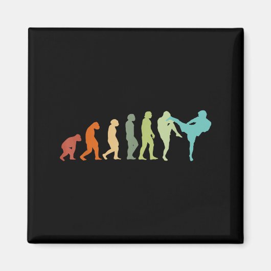 Karate Kung-Fu Evolution Kickboxer Muay Thai MMA Magnet (Vorne)