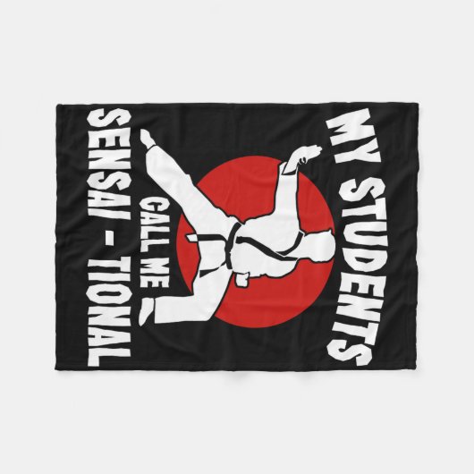 Karate Kung Fu Sensai Geschenk I Martial Arts Figh Fleecedecke (Vorderseite (Horizontal))