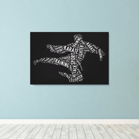 Karate Leinwanddruck (Insitu (Holzboden))