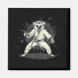 Karate Lemur Tier MMA Taekwondo Kampfsport Magnet