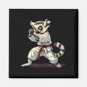 Karate Lemur Tier MMA Taekwondo Kampfsport Magnet
