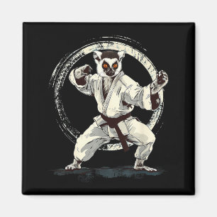 Karate Lemur Tier MMA Taekwondo Kampfsport Magnet