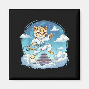 Karate-Leopard-Motiv Taekwondo Jiu-Jitsu MMA Magnet
