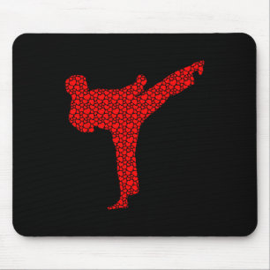 Karate-Liebhaber Valentinstag Herzen Liebe Süße Si Mousepad